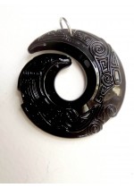 Медальон за късмет фън шуй символ медальон от черен Оникс