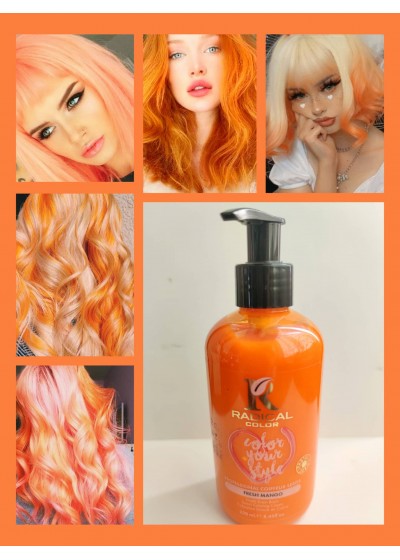 Пастелна боя за коса на водна основа цвят светло оранжево - Fresh Mango - Radical