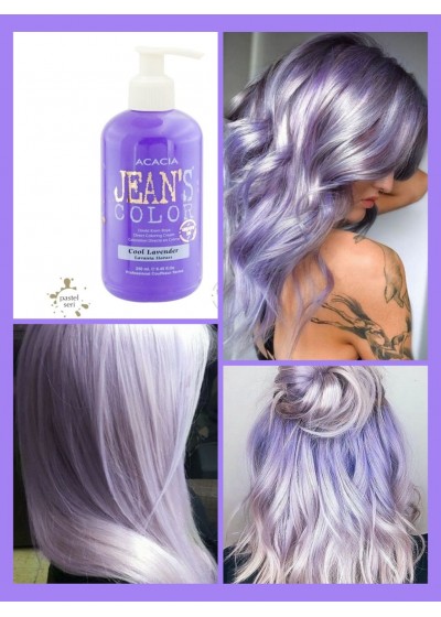 Светло лилава боя за коса на водна основа - Jeans color pastel Cool Lavender 