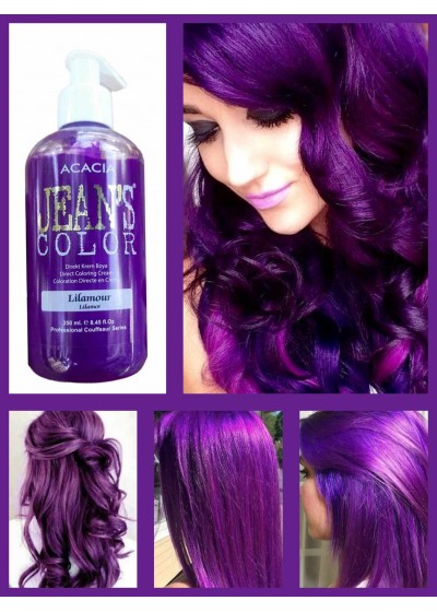 Боя за коса цвят наситено виолетово лилаво Lilamour - Jeans Color