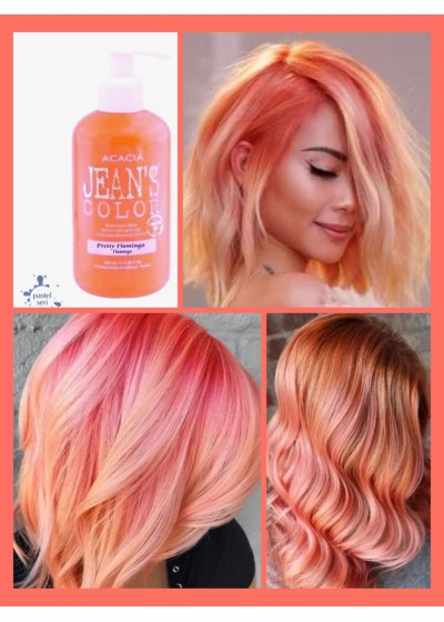 Боя за коса цвят Праскова без Амоняк Pretty Flamingo - Jeans Color пастелна серия