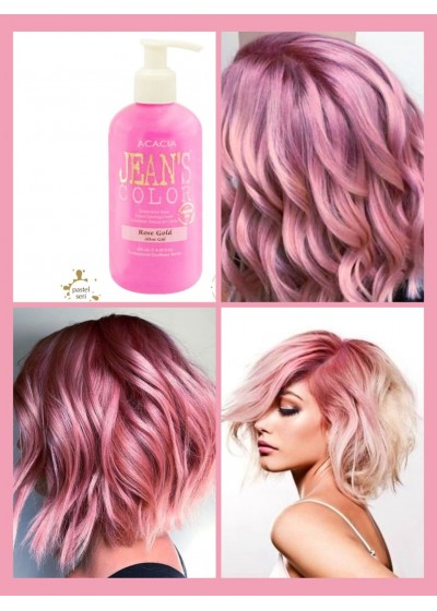 Боя за коса цвят светло розово на водна основа Rose Gold - Jeans Color пастелна серия