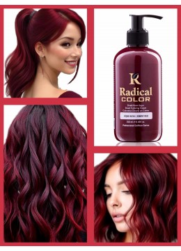 Щадяща боя за коса цвят Червена Череша за кичури и балеаж без Амоняк - Cherry Red - Radical
