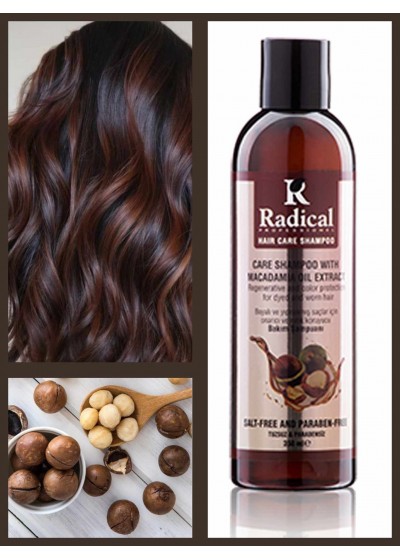 Шампоан с масло от макадамия за поддържане и възстановяване на боядисана коса - Radical
