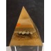 Оргонит пирамида за Късмет и Пари с цитрин Карнеол и златен прах Magic of Jupiter размер L