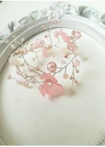 Нежна официална гривна с кристали Сваровски в розово Rose Magic Garden by Rosie