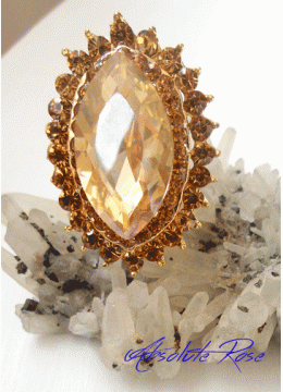 Пръстен с белгийски кристали - Gold Queen