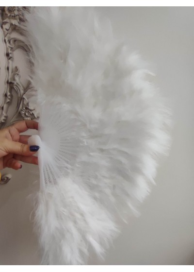 Луксозно ветрило от пера в цвят бяло - модел Де Лукс