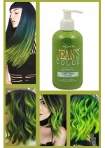 Боя за цветна коса без Амоняк цвят Жълто Зелено - Lime Twist - Jeans Color пастелна серия