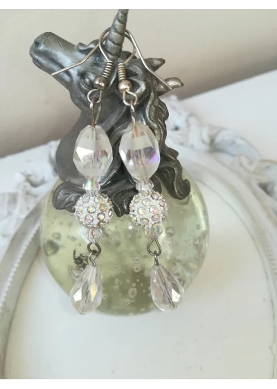Стилни официални обици с кристали Swarovski - Magic in Ice by Rosie